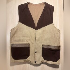 Two-Tone Vest with Front Pockets